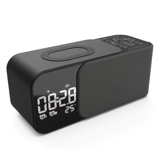 Wireless Charging Bluetooth Speaker With Alarm Clock